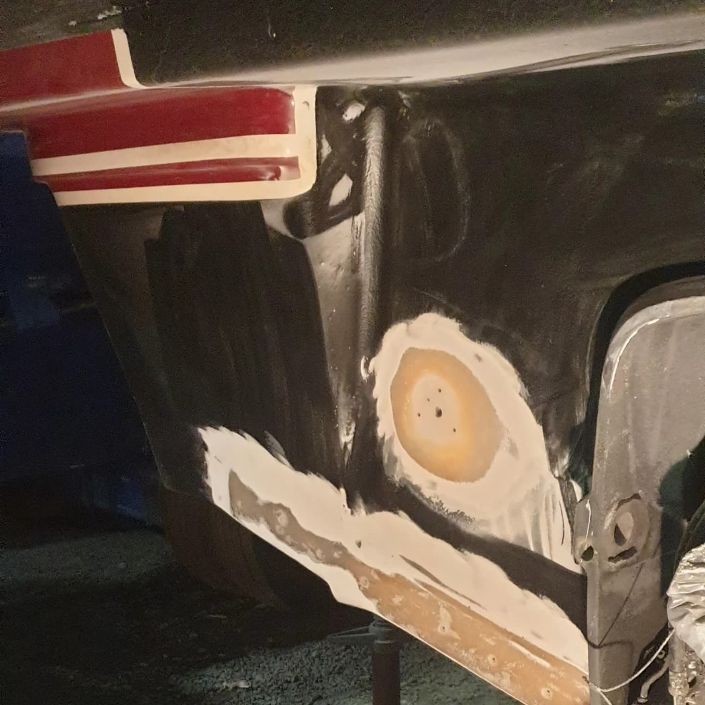 Skrovreparation — Spackling